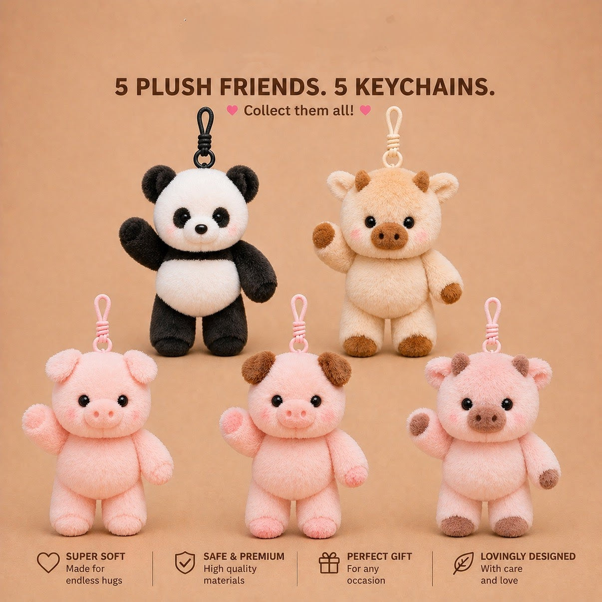 porte-clés run peluche